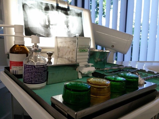 Dentist with patient